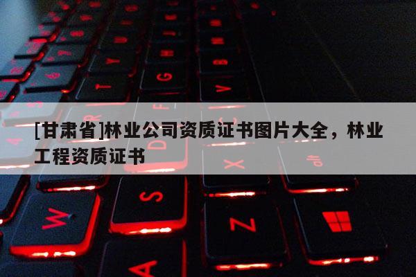 [甘肅省]林業公司資質證書圖片大全，林業工程資質證書