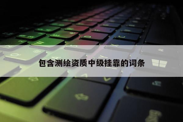 包含測繪資質中級掛靠的詞條