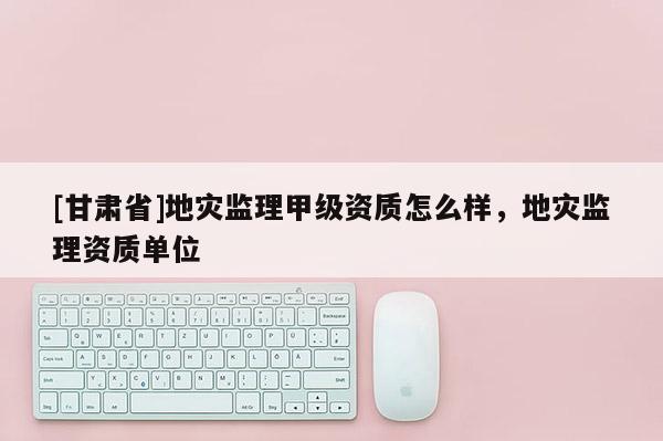 [甘肅省]地災監理甲級資質怎么樣，地災監理資質單位
